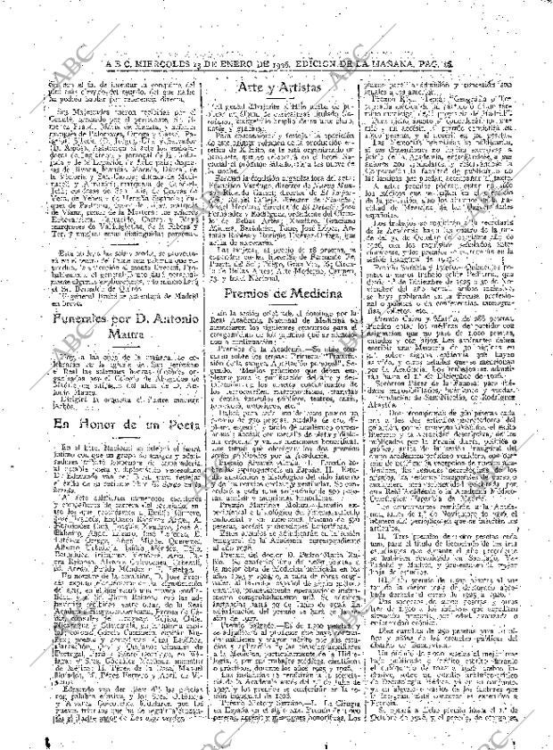 ABC MADRID 13-01-1926 página 16