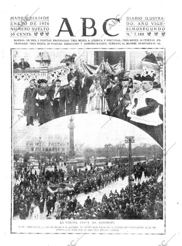 ABC MADRID 14-01-1926 página 1