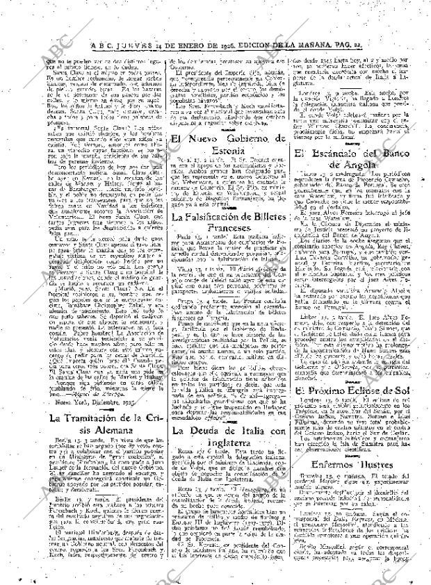 ABC MADRID 14-01-1926 página 22