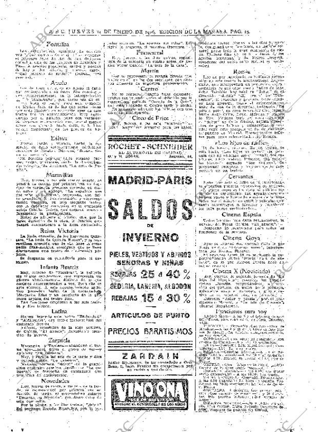 ABC MADRID 14-01-1926 página 25