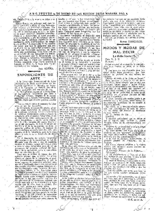 ABC MADRID 14-01-1926 página 8