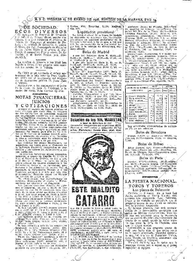 ABC MADRID 15-01-1926 página 14