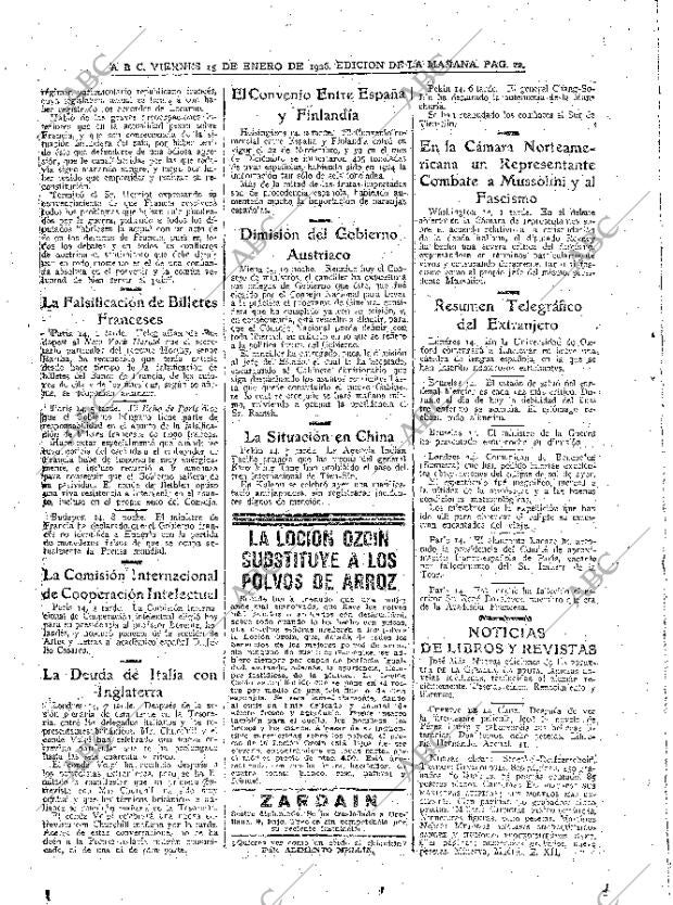 ABC MADRID 15-01-1926 página 22