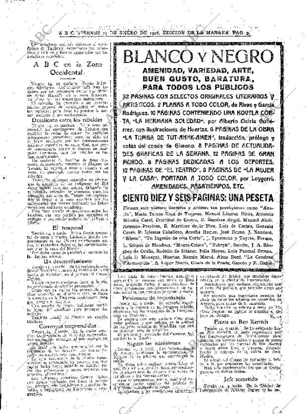 ABC MADRID 15-01-1926 página 9