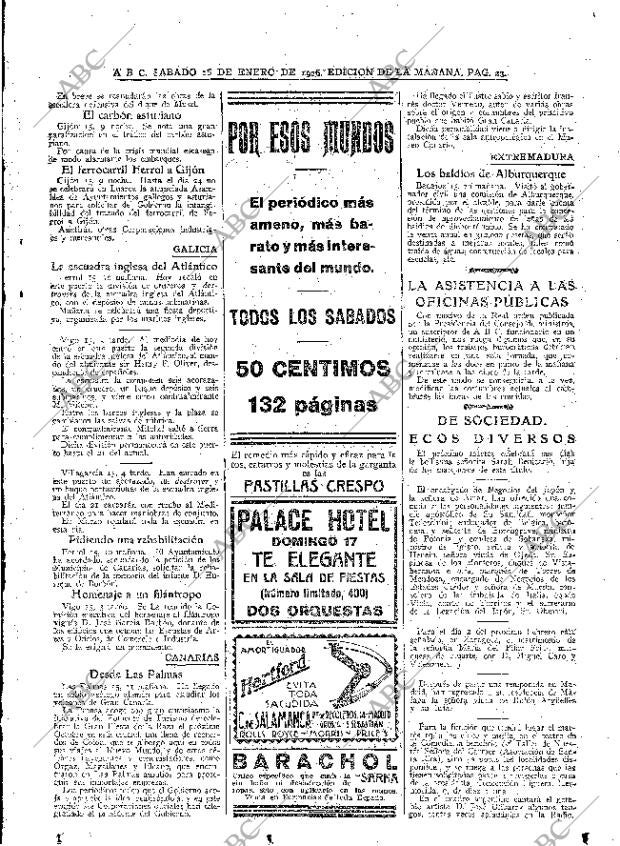 ABC MADRID 16-01-1926 página 23