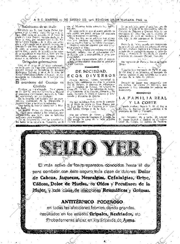ABC MADRID 19-01-1926 página 10
