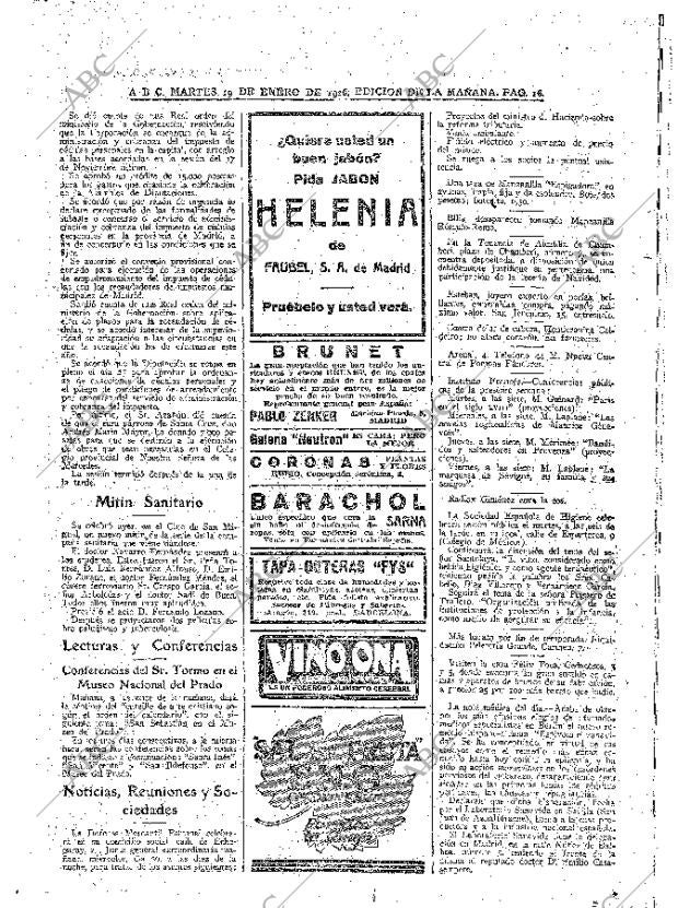 ABC MADRID 19-01-1926 página 16