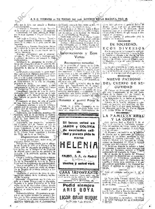 ABC MADRID 22-01-1926 página 18