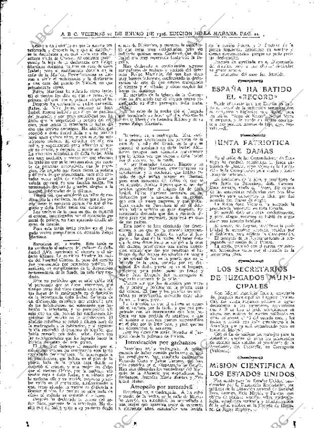 ABC MADRID 22-01-1926 página 21
