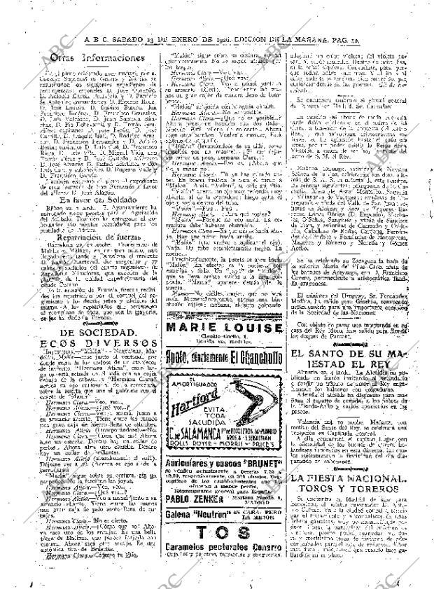ABC MADRID 23-01-1926 página 12