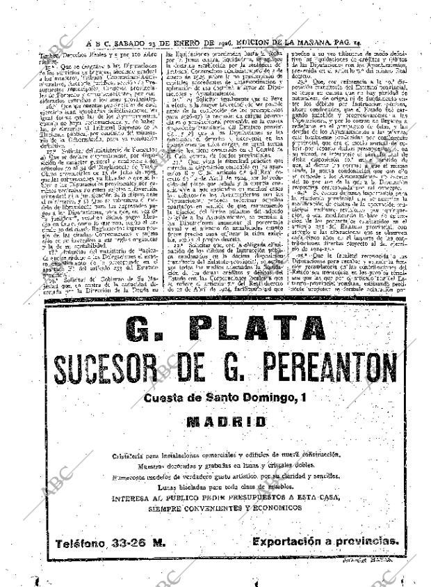 ABC MADRID 23-01-1926 página 14