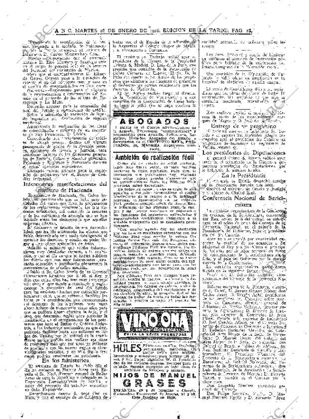 ABC MADRID 26-01-1926 página 16