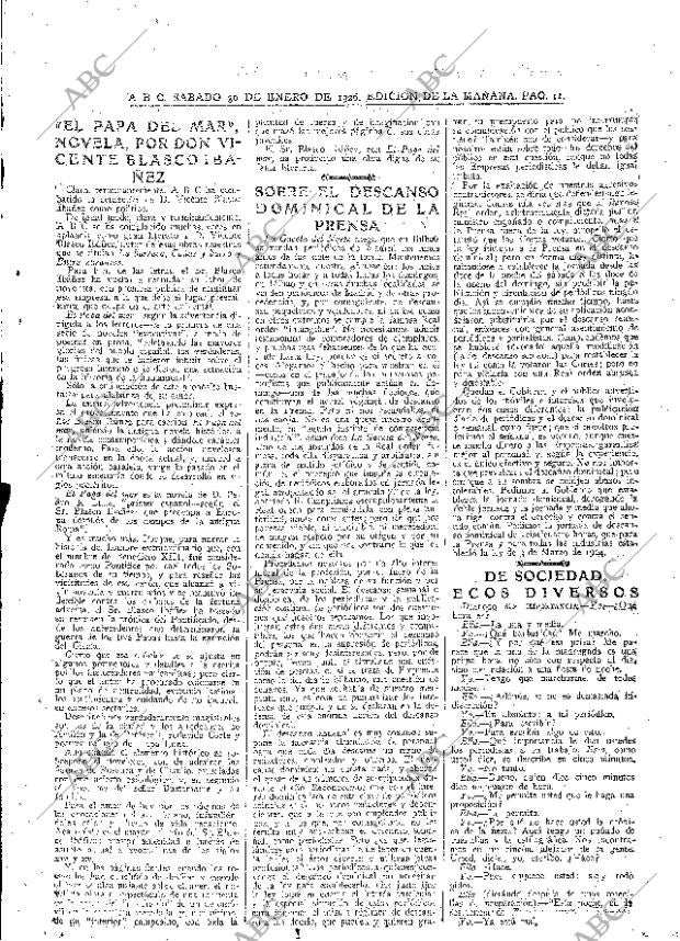 ABC MADRID 30-01-1926 página 11