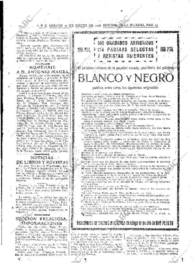ABC MADRID 30-01-1926 página 25