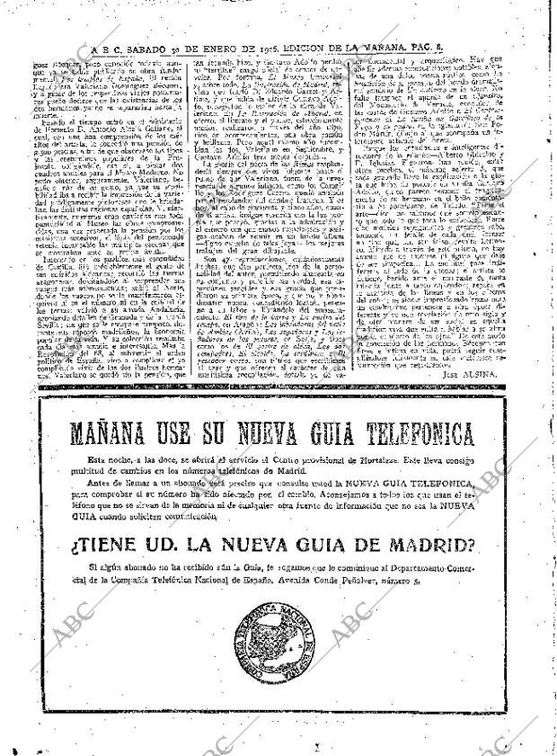 ABC MADRID 30-01-1926 página 8
