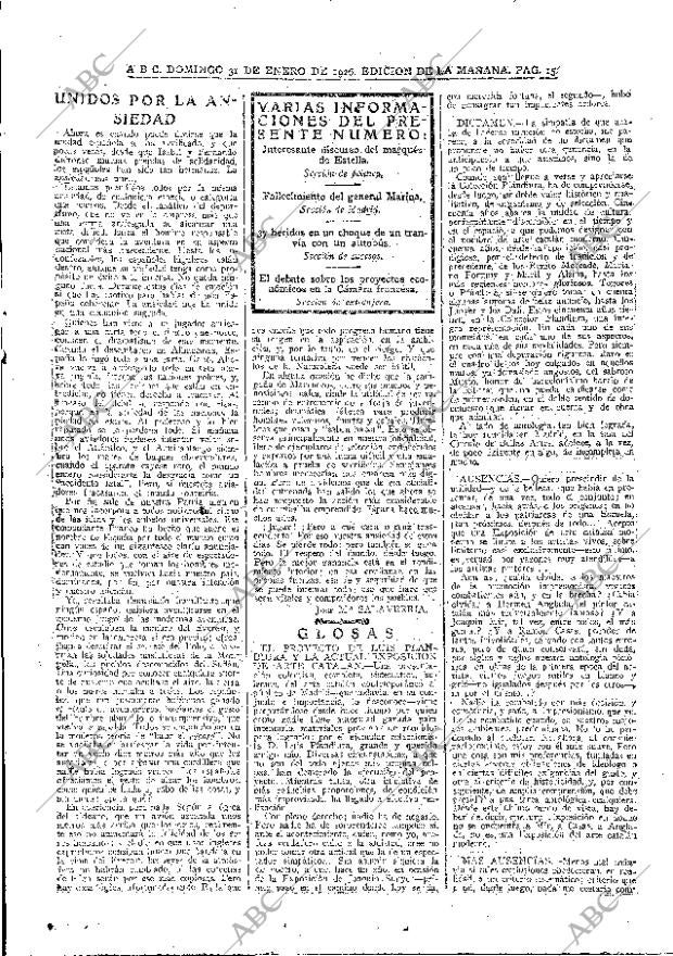 ABC MADRID 31-01-1926 página 15