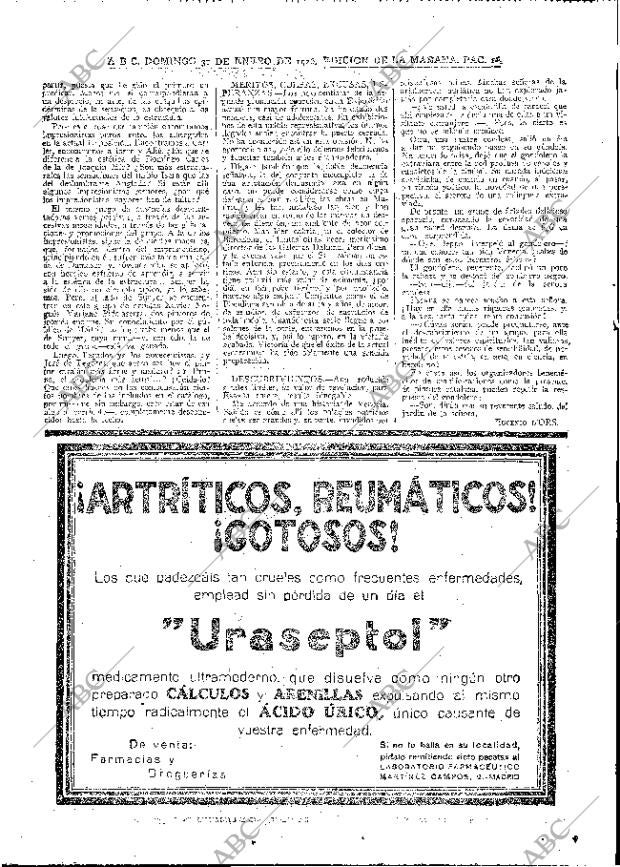 ABC MADRID 31-01-1926 página 16