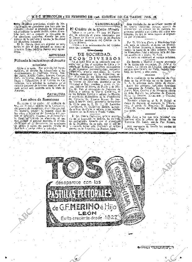 ABC MADRID 03-02-1926 página 18