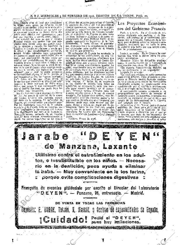 ABC MADRID 03-02-1926 página 20