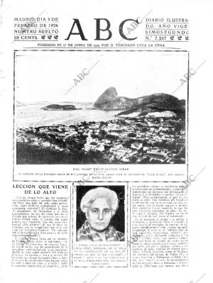 ABC MADRID 05-02-1926 página 1