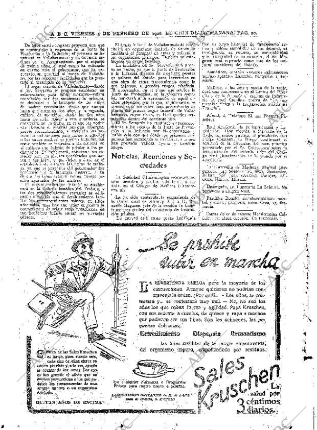 ABC MADRID 05-02-1926 página 20