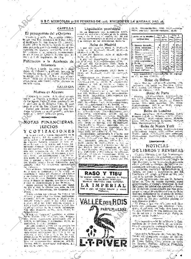 ABC MADRID 10-02-1926 página 26