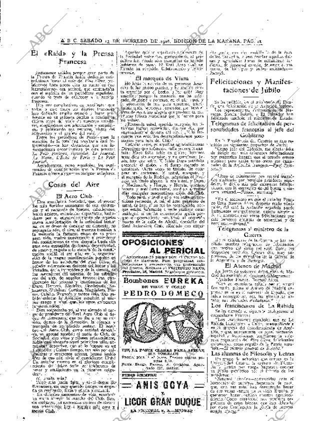 ABC MADRID 13-02-1926 página 11