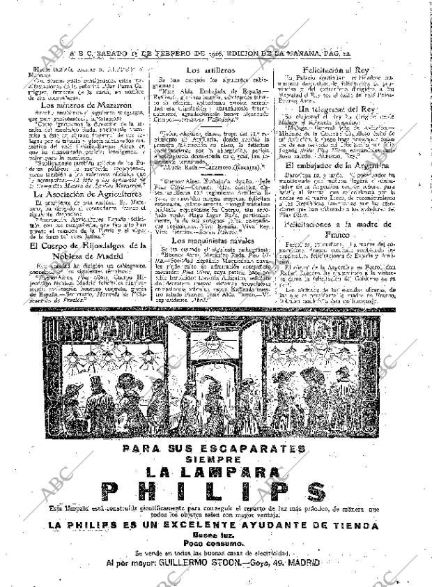 ABC MADRID 13-02-1926 página 12