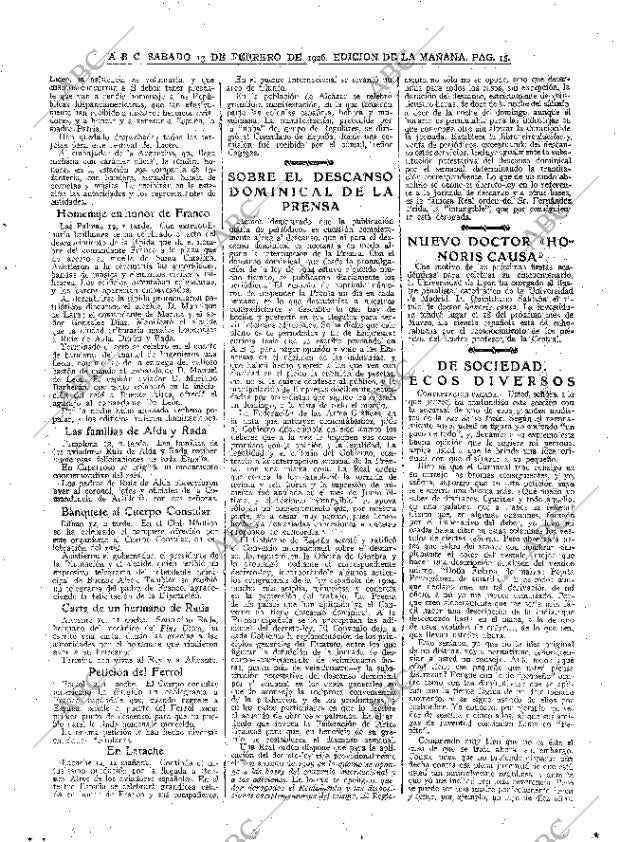 ABC MADRID 13-02-1926 página 15