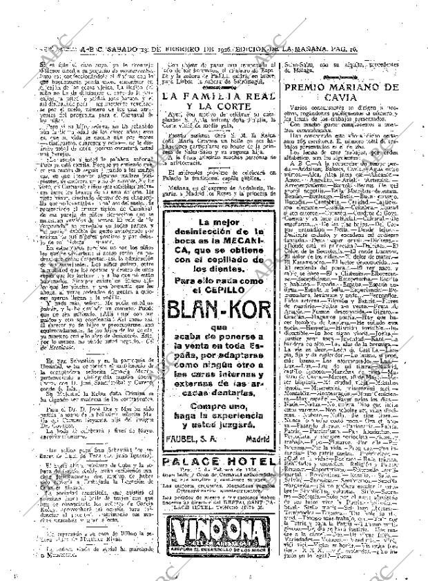 ABC MADRID 13-02-1926 página 16