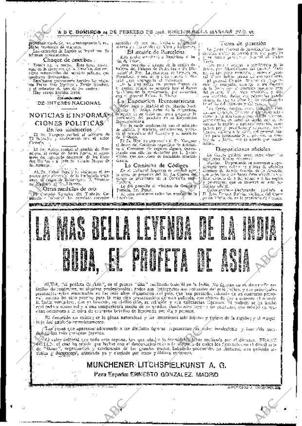 ABC MADRID 14-02-1926 página 30