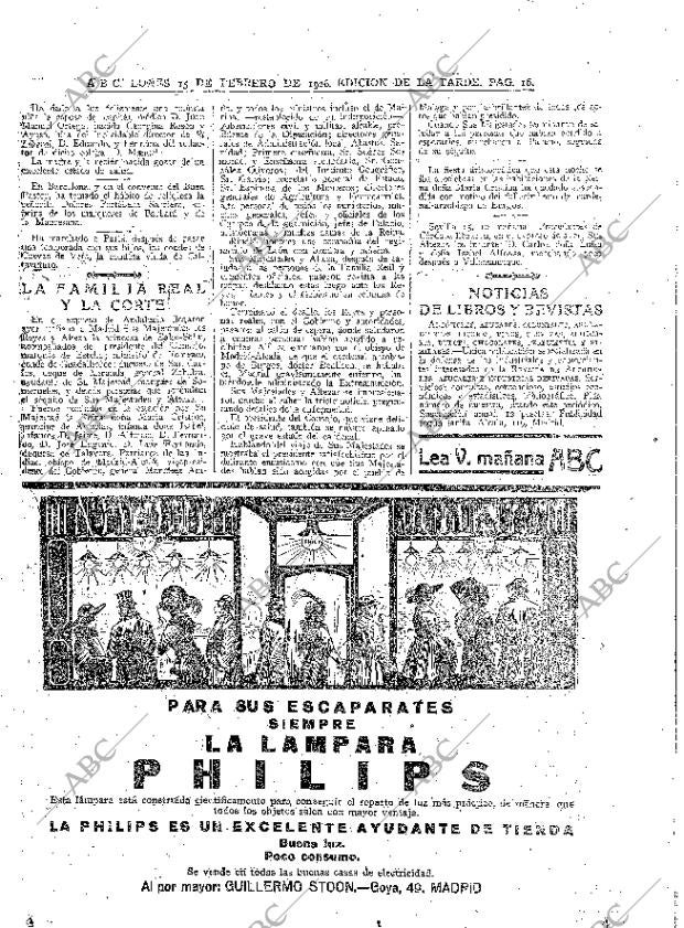ABC MADRID 15-02-1926 página 16