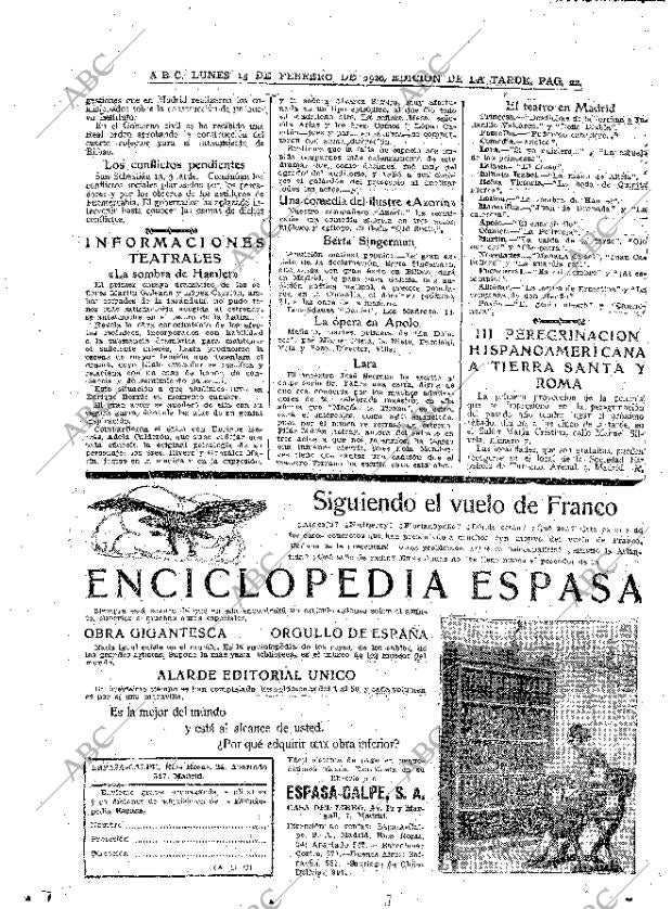 ABC MADRID 15-02-1926 página 22
