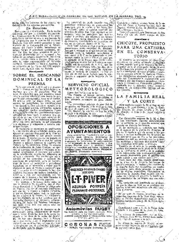 ABC MADRID 17-02-1926 página 14