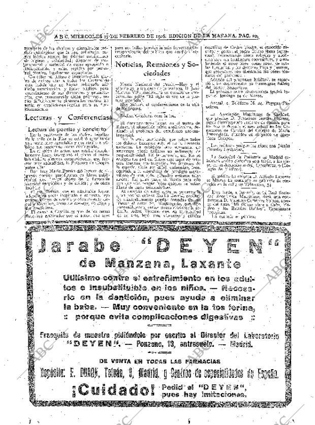 ABC MADRID 17-02-1926 página 20