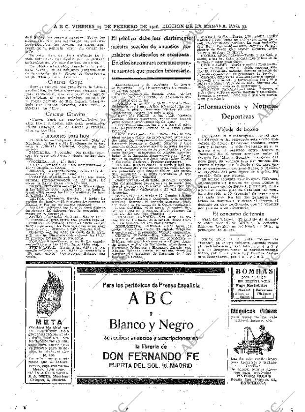 ABC MADRID 19-02-1926 página 33