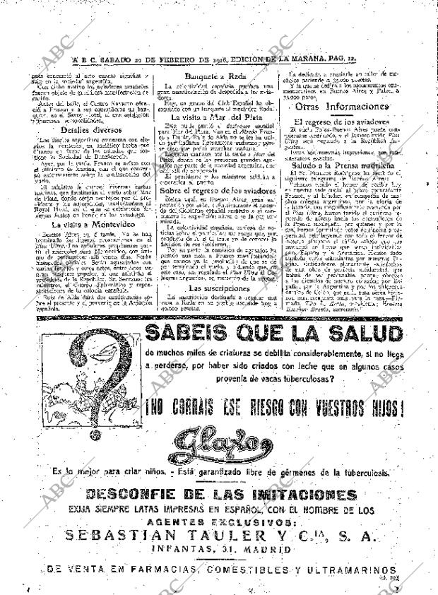 ABC MADRID 20-02-1926 página 12