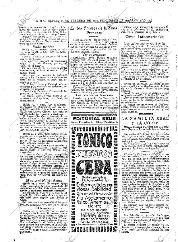 ABC MADRID 25-02-1926 página 10