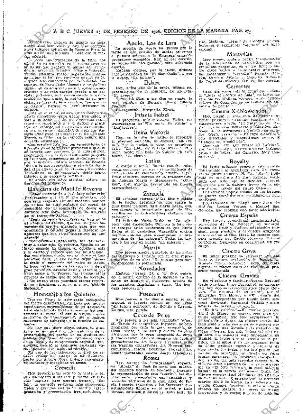 ABC MADRID 25-02-1926 página 27