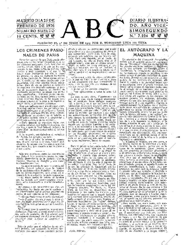 ABC MADRID 25-02-1926 página 3