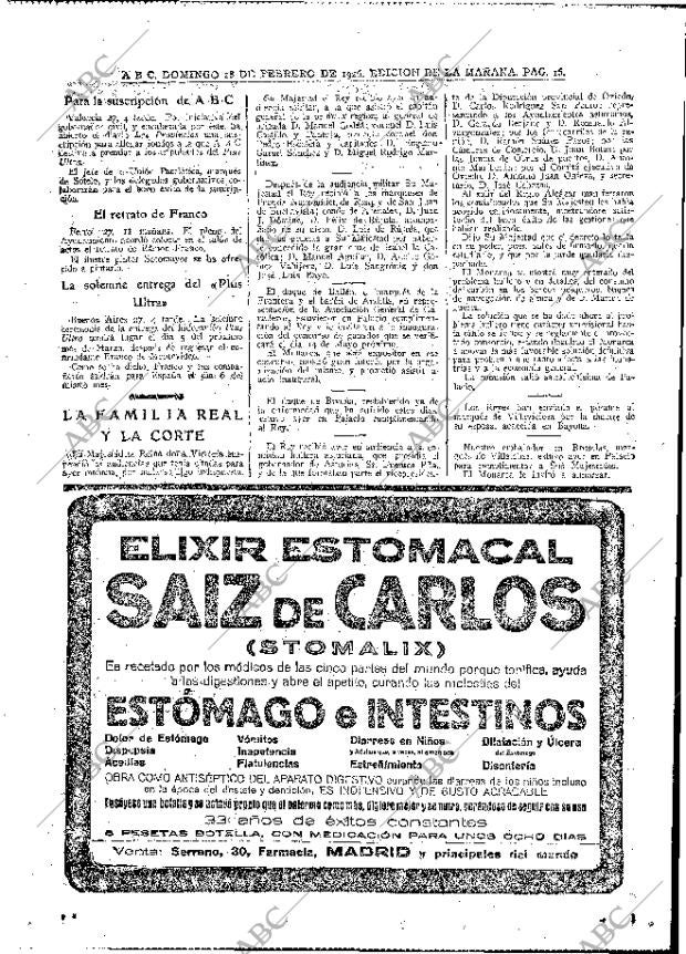 ABC MADRID 28-02-1926 página 16