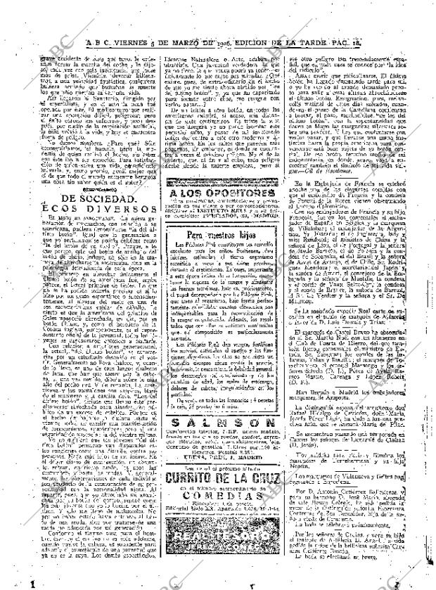 ABC MADRID 05-03-1926 página 18