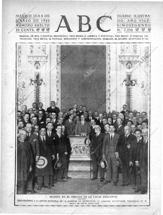 ABC MADRID 06-03-1926 página 1