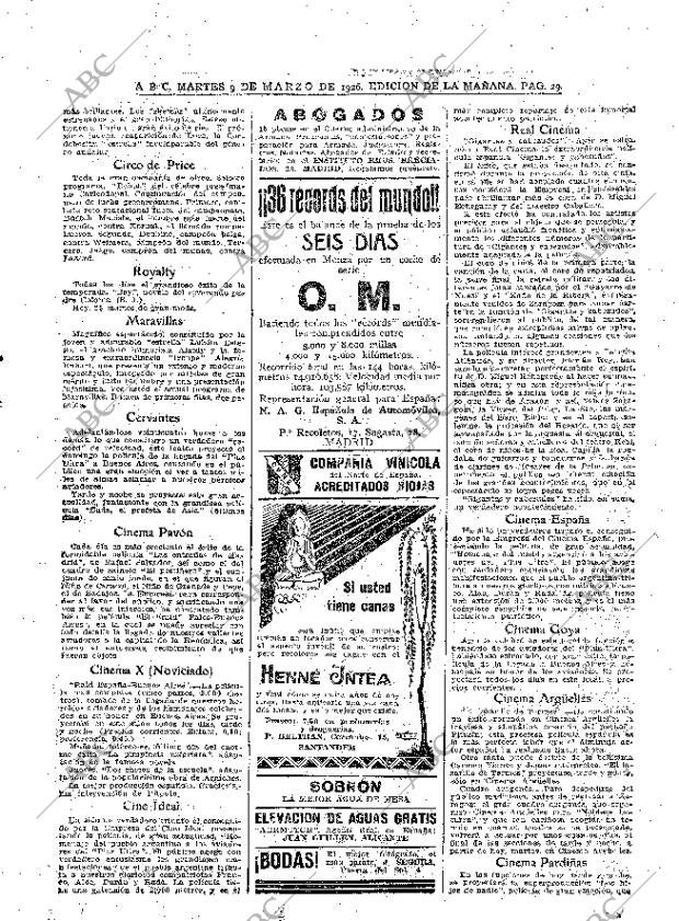 ABC MADRID 09-03-1926 página 29