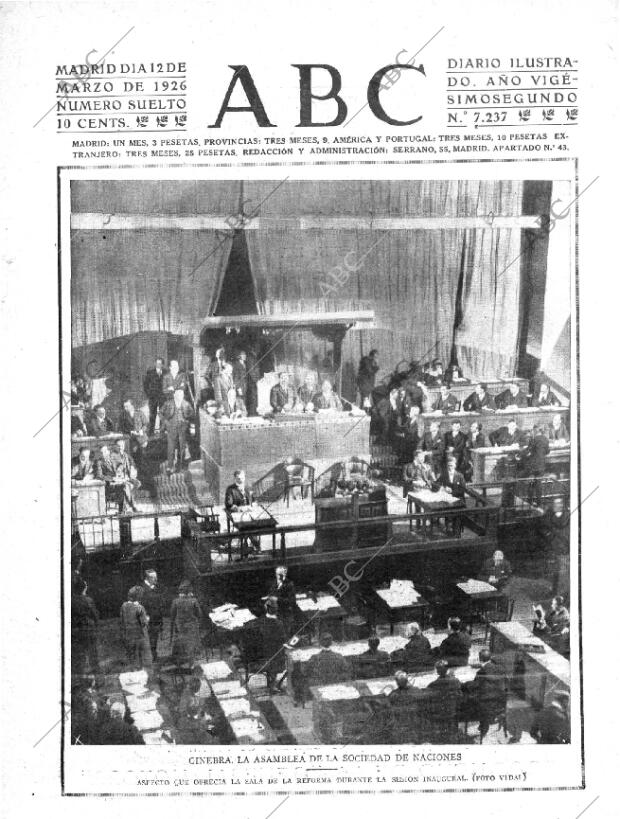 ABC MADRID 12-03-1926 página 1