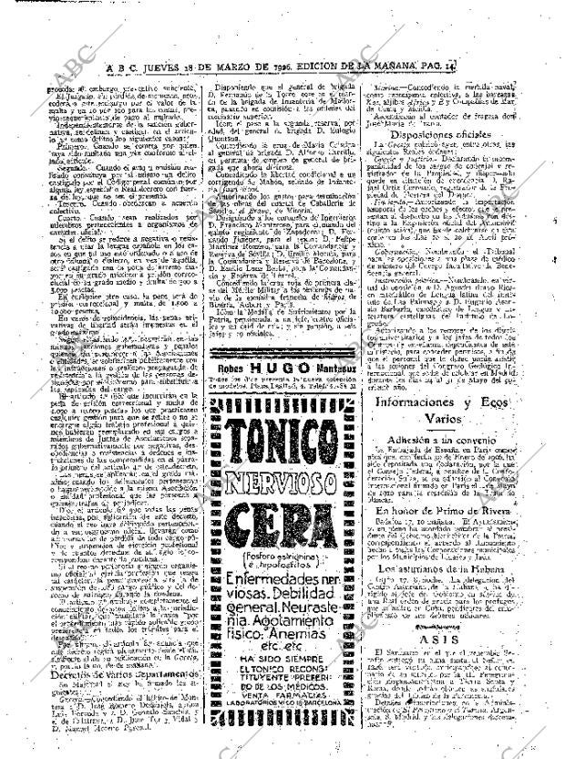 ABC MADRID 18-03-1926 página 14