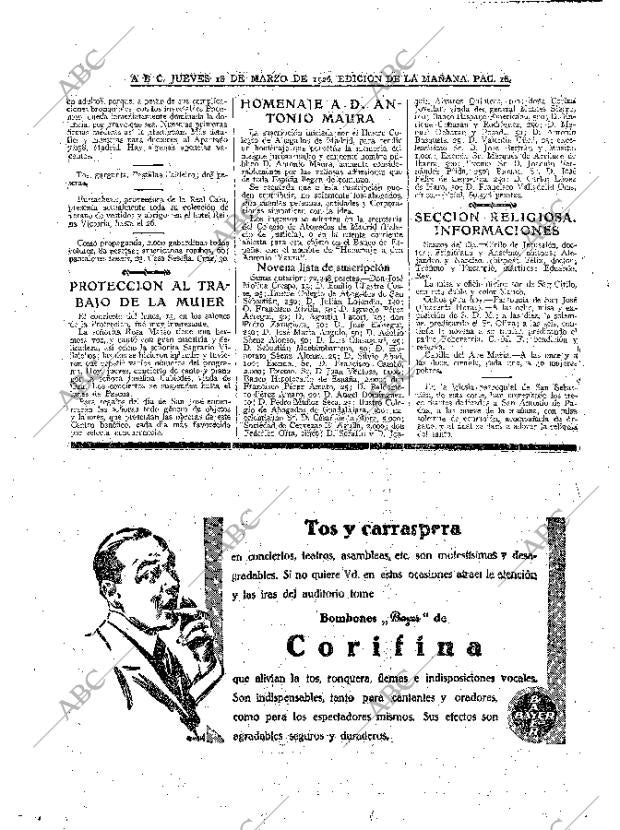ABC MADRID 18-03-1926 página 18