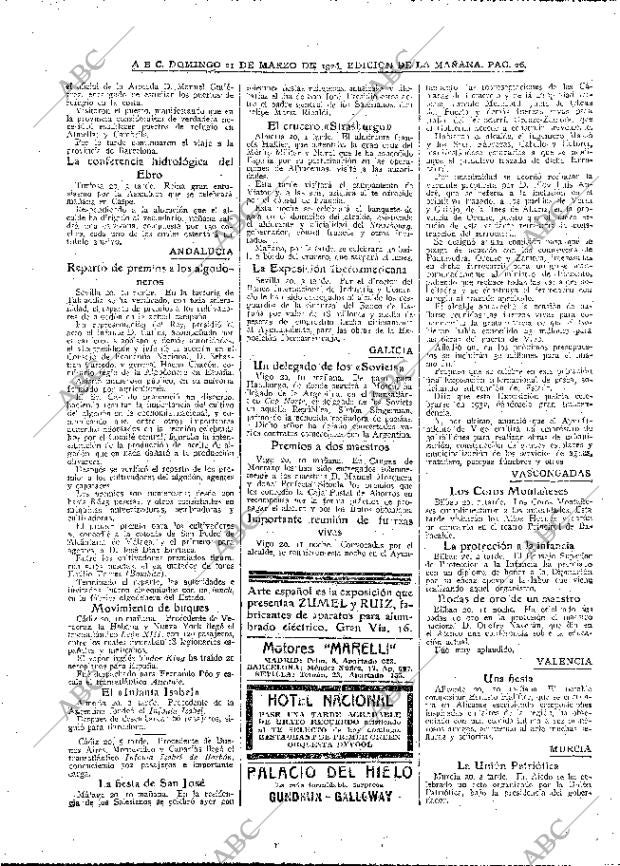 ABC MADRID 21-03-1926 página 26
