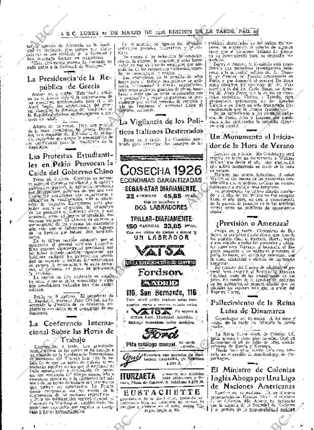 ABC MADRID 22-03-1926 página 23