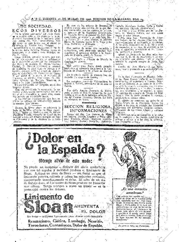 ABC MADRID 26-03-1926 página 14